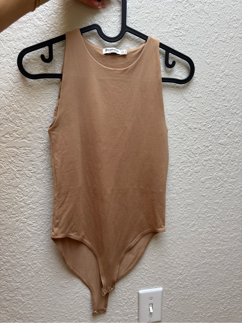 stradivarius Tan Sleeveless Kids One-Piece Bodysuit